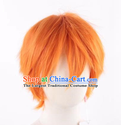 Volleyball Boy Hinata Xiangyang Cos Wig Hair Craftsmanship Sky High Reverse Curl Animation Male Short Hair