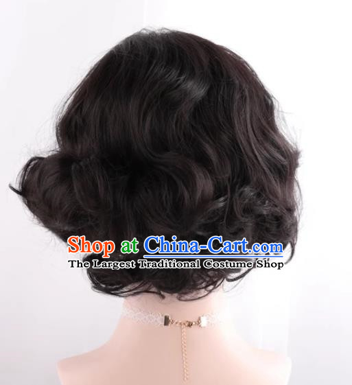 Retro Short Curly Republic Of China Old Shanghai Style Cos Wig