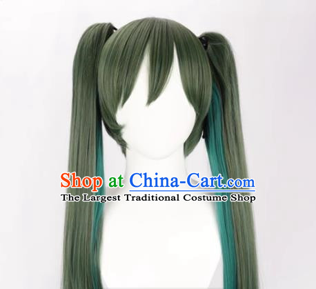 Senbonzakura Green Gradient Blue VOCALOID Future Hatsune Miku Anime Cosplay Wig