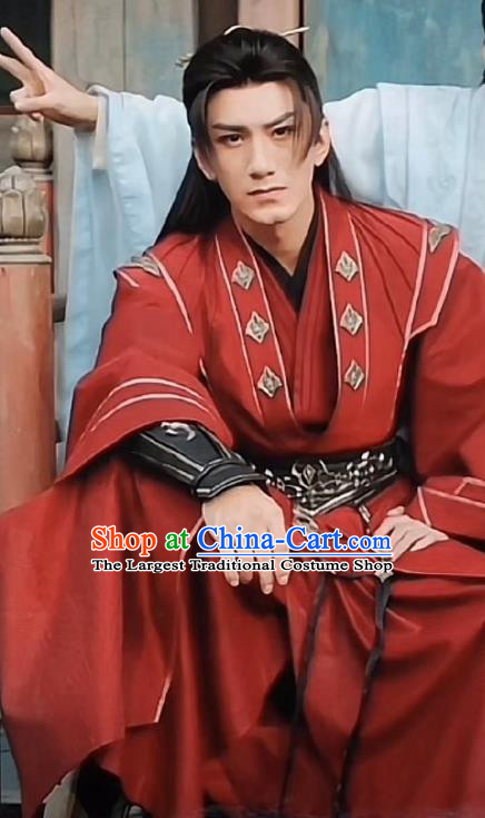 China TV Series Mysterious Lotus Casebook Di Feisheng Replica Clothing Ancient Swordsman Leader Red Costumes