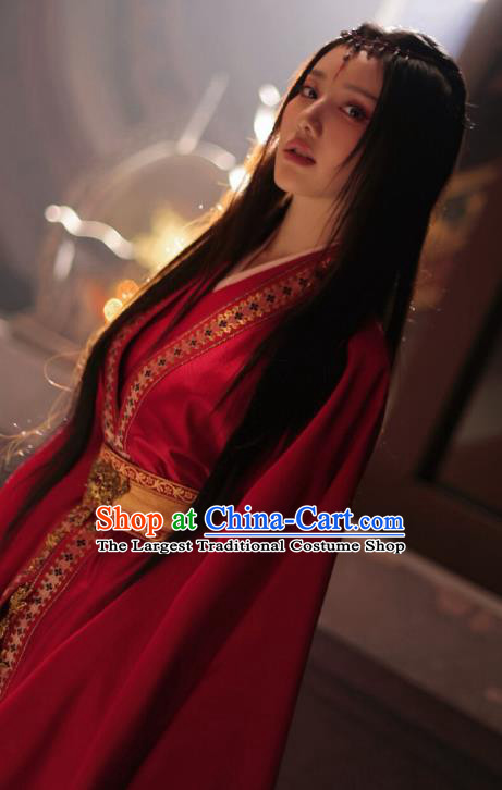 China Ancient Heroine Red Dress Female Swordsman Clothing TV Series Mysterious Lotus Casebook Jiao Liqiao Costumes