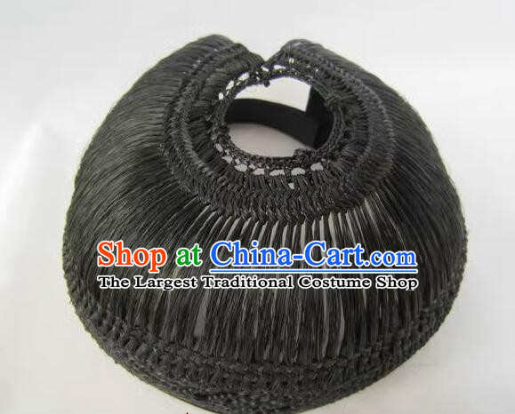 Handmade Chinese Taoist Hat Traditional Taoism Headband Black Headwear