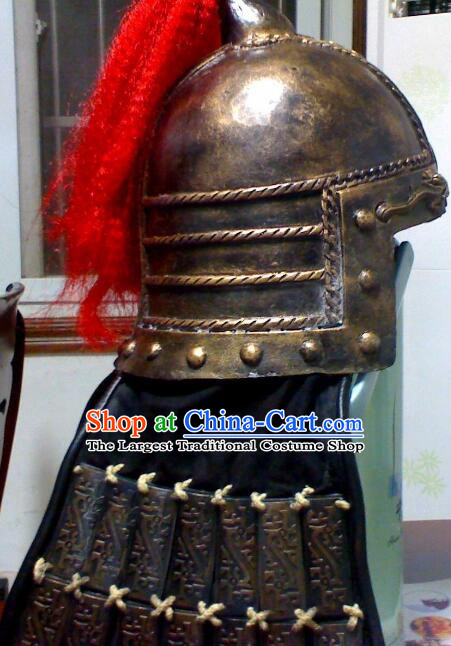 Handmade Cosplay Officer Hat China Song Dynasty Warrior Headwear Ancient General Helmet