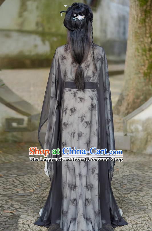 China Jin Dynasty Young Woman Clothing Traditional Hanfu Wuxia Outfit Ancient Swordsman Costumes