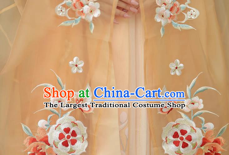 China Ancient Goddess Clothing Tang Dynasty Royal Princess Costumes Traditional Hanfu Embroidered Dress