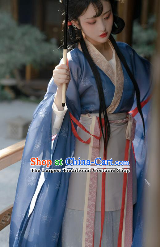 China Southern and Northern Dynasties Young Lady Costumes Traditional Hanfu Ruqun Ancient Royal Princess Clothing