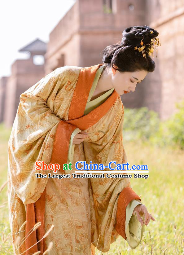 China Traditional Hanfu Dresses Ancient Palace Lady Clothing Jin Dynasty Court Empress Costumes