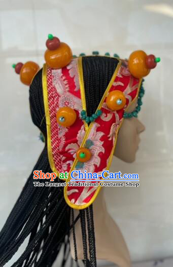 Top Tibetan Wedding Headpieces Chinese Zang Nationality Folk Dance Hair Accessories Xizang Ethnic Bride Hair Jewelries