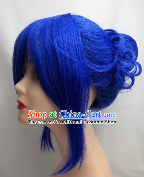 COSPLAY Wig Gemini Princess COS Lianyin Blue Roman Curly Wig Custom Made