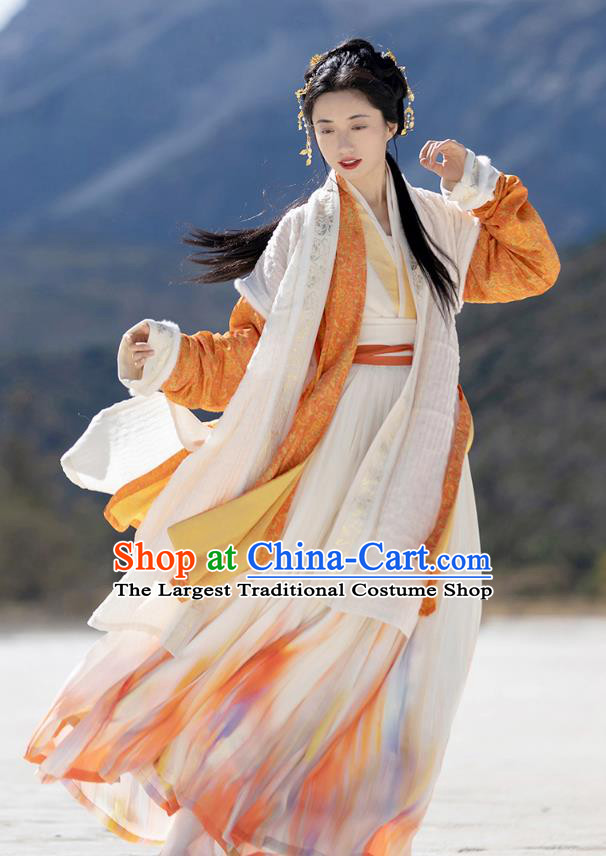 China Ancient Court Princess Clothing Song Dynasty Young Beauty Costumes Traditional Winter Hanfu Dresses Complete Set