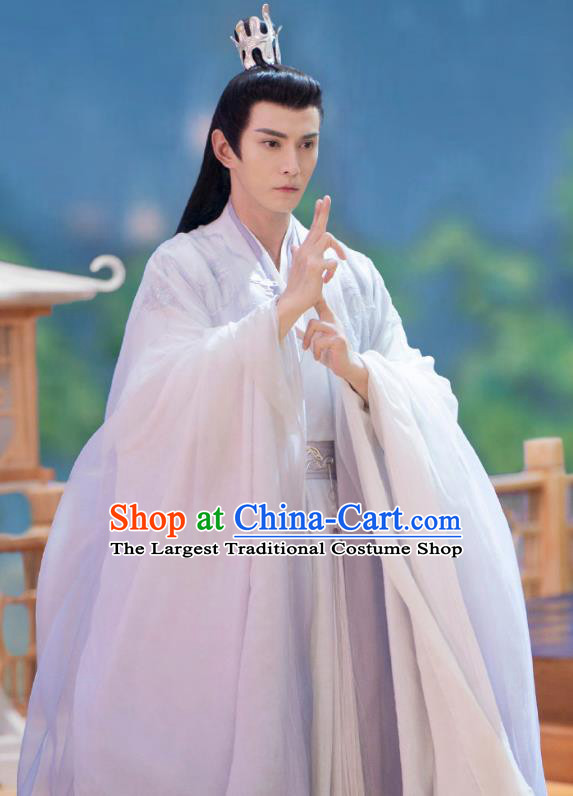 Traditional Male Hanfu Romance Drama The Journey of Chong Zi Venerable Luo Yin Fan Garment China Ancient Holiness Lord Costumes
