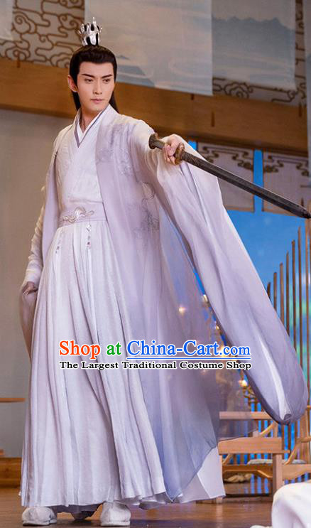 Traditional Male Hanfu Romance Drama The Journey of Chong Zi Venerable Luo Yin Fan Garment China Ancient Holiness Lord Costumes