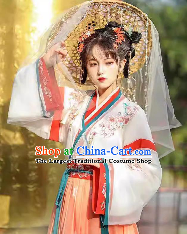 Chinese Hanfu Dress Ancient Court Princess Clothing Jin Dynasty Young Lady Costumes