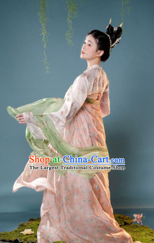 Chinese Classical Hanfu Dress Tang Dynasty Princess Garments Clothing Ancient Palace Beauty Costumes