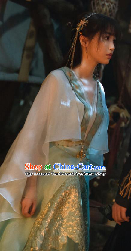 Chinese Ancient Young Woman Garment Costume TV Series Love Between Fairy and Devil Xiao Lanhua Clothing