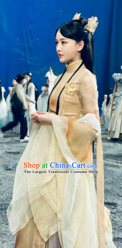 Chinese TV Series Love Between Fairy and Devil Clothing Ancient Goddess Dress Costumes