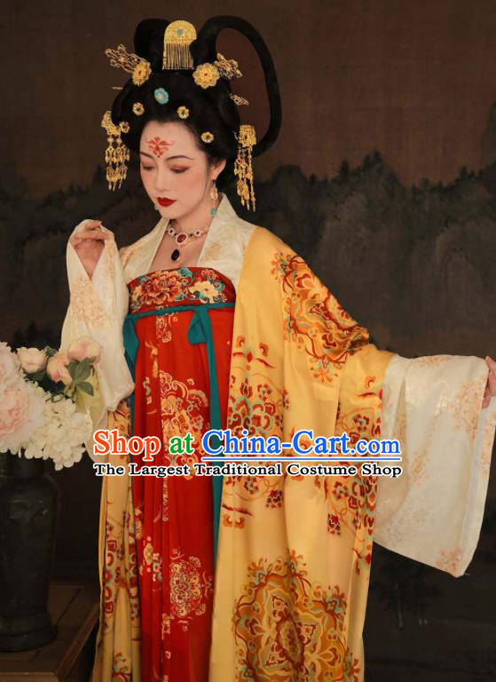 Chinese Ancient Empress Clothing Traditional Hanfu Dress Tang Dynasty Court Woman Garment Costumes