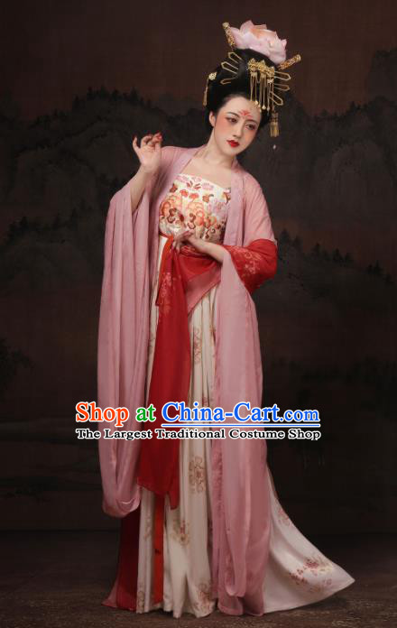 Chinese Tang Dynasty Garment Costumes Ancient Empress Hanfu Dress Palace Woman Clothing