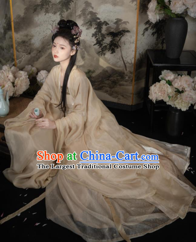 Chinese Traditional Hanfu Clothing Tang Dynasty Princess Garment Costumes Ancient Goddess Dresses