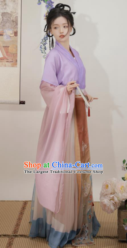 Chinese Ancient Flying Goddess Dresses Traditional Hanfu Clothing Southern and Northern Dynasties Princess Garment Costumes