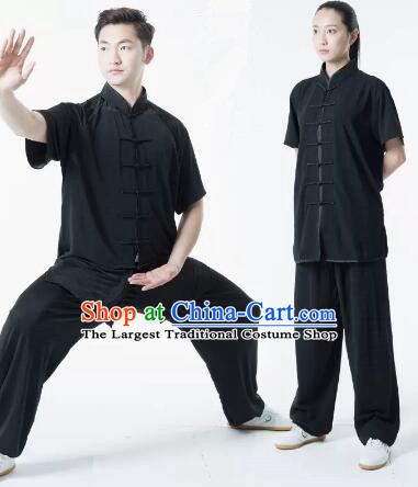 Chinese Martial Arts Costumes Tai Chi Uniform Black Kung Fu Suit