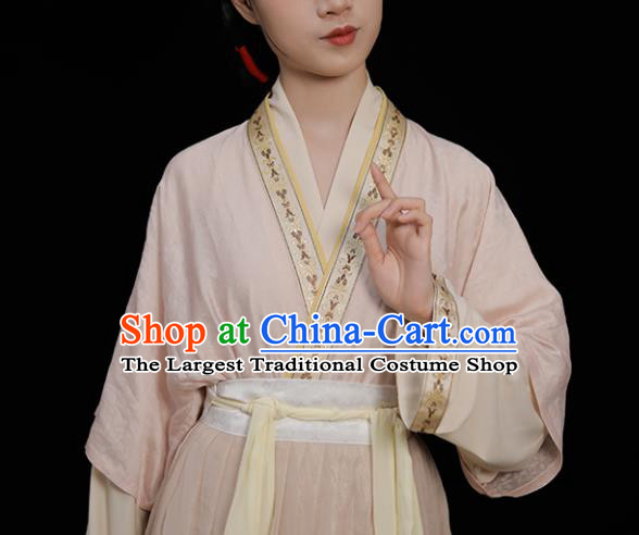 Chinese Traditional Pink Hanfu Dresses Song Dynasty Noble Woman Clothing Ancient Empress Garment Costumes
