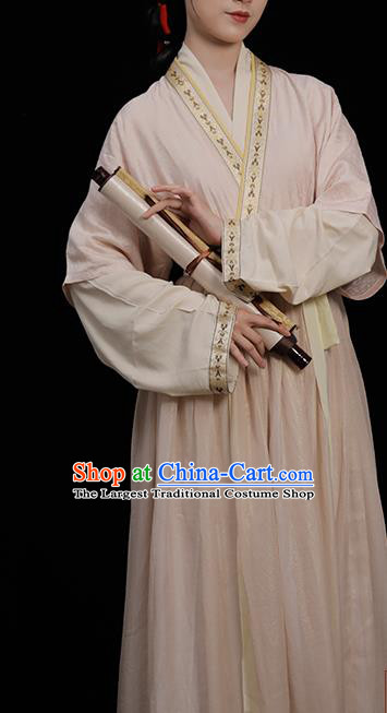 Chinese Traditional Pink Hanfu Dresses Song Dynasty Noble Woman Clothing Ancient Empress Garment Costumes