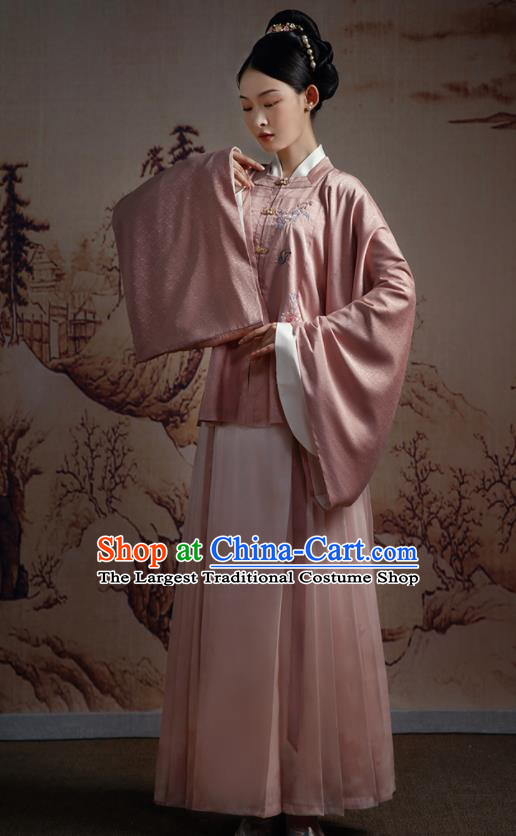 Chinese Ming Dynasty Noble Woman Costumes Traditional Hanfu Dress Ancient Imperial Consort Clothing Complete Set