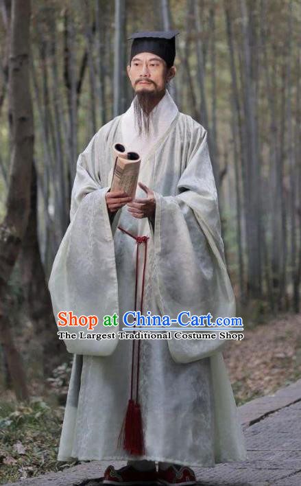 Chinese Traditional Wide Sleeve Gown Ming Dynasty Dress Ancient Scholar Clothing