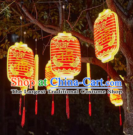 Chinese New Year Lucky Lantern Outdoor Hanging Lantern Waterproof Wax Gourd Lantern