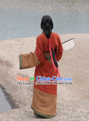 Chinese Ancient Court Woman Clothing Traditional Palace Lady Han Fu Han Dynasty Princess Red Dress