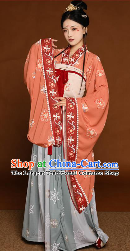 Chinese Ancient Palace Beauty Clothing Southern and Northern Dynasties Court Princess Garment Costumes Hanfu Dresses Ruqun Complete Set