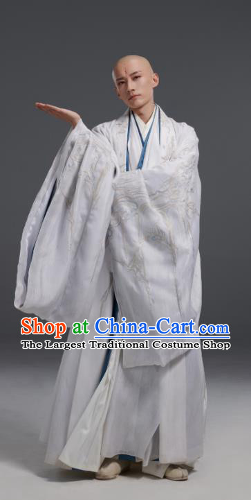 Chinese TV Series The Blood of Youth Wu Xin Clothing Ancient Monk Swordsman Garment Costumes