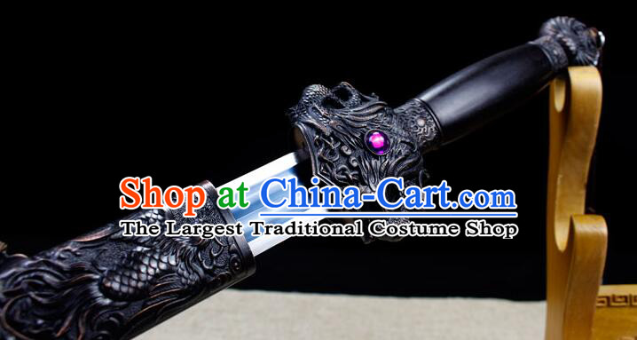 Chinese Ancient Sword Tang Dynasty Knight Sword Handmade Black Sword