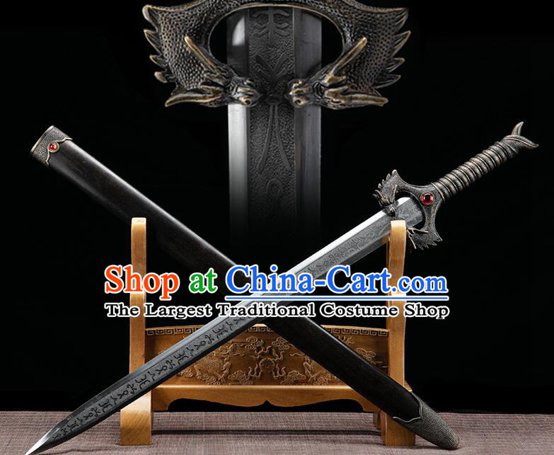 Chinese Qin Dynasty General Sword Handmade Carving Sword Ancient TV Series Sword