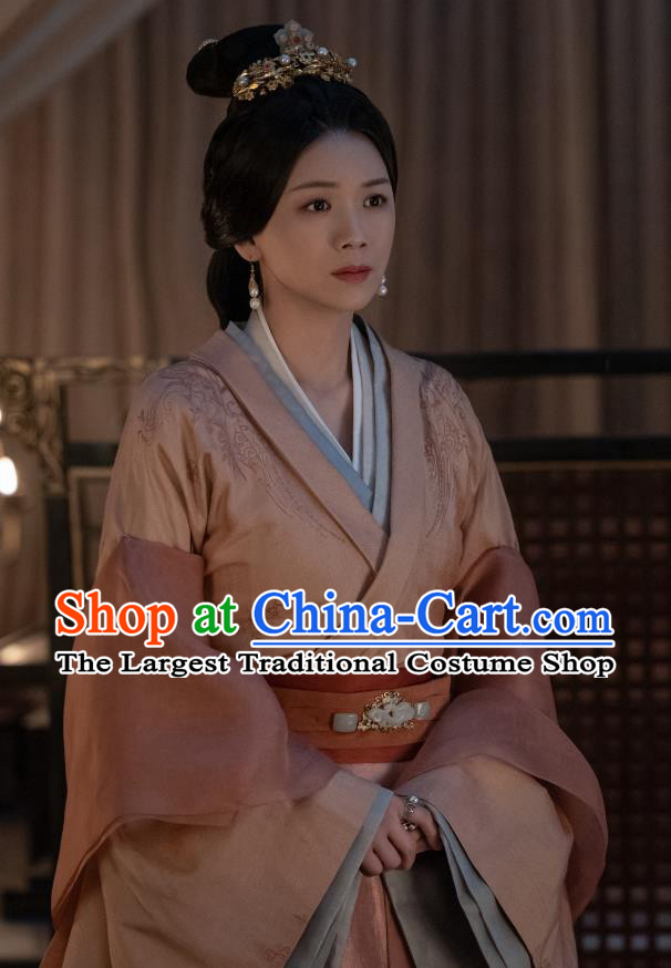 Chinese TV Series Love Like The Galaxy Consort Yue Dress Han Dynasty Empress Garment Costumes Ancient Palace Woman Clothing