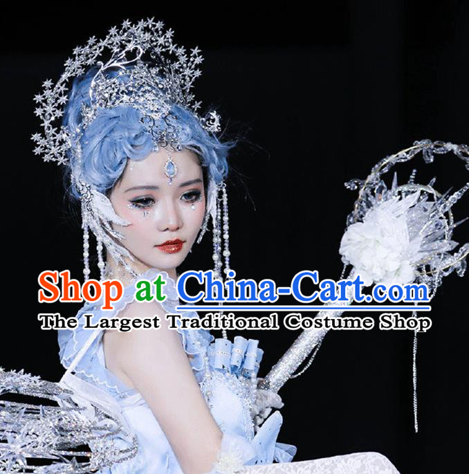 Top Cosplay Fairy Crown Catwalks Hair Jewelries Handmade Stage Show  Headpieces
