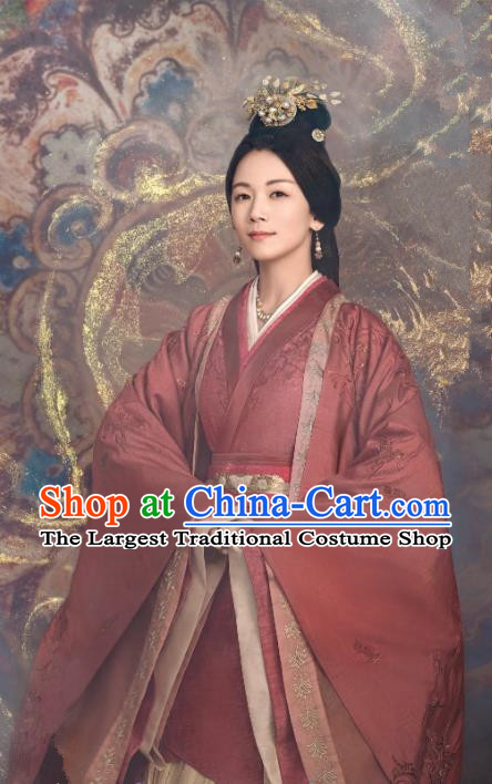 Chinese Han Dynasty Empress Historical Costumes Ancient Court Woman Clothing TV Series Love Like The Galaxy Consort Yue Dresses