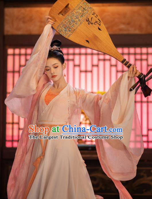 Chinese TV Series A Dream of Splendor Song Yin Zhang Dresses Song Dynasty Beauty Historical Costumes Ancient Pipa Artist Clothing