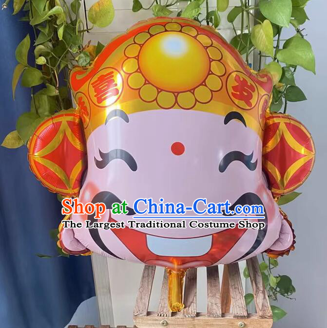 Chinese Mylar Balloons Opera God of Wealth Balloons New Year Decorations