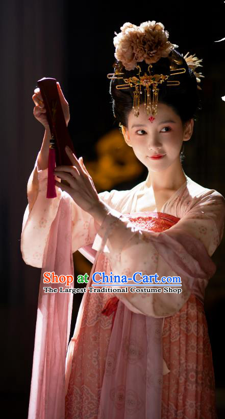 Chinese Ancient Dancing Beauty Clothing TV Series A Dream of Splendor Hanfu Dresses Tang Dynasty Noble Lady Historical Costumes