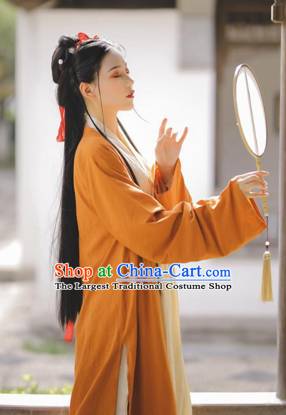 China Song Dynasty Young Woman Costumes Ancient Noble Lady Clothing Traditional Hanfu Dresses Complete Set
