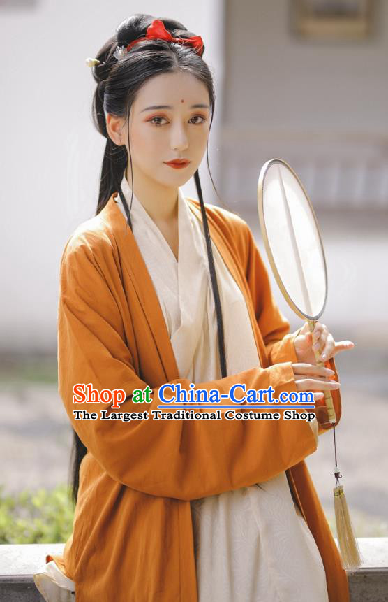 China Song Dynasty Young Woman Costumes Ancient Noble Lady Clothing Traditional Hanfu Dresses Complete Set