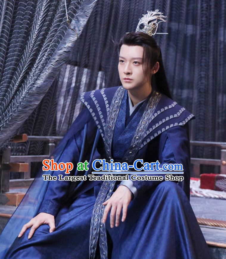 Xian Xia Drama Swordsman Navy Costumes TV Series Immortal Samsara Xuan Xiang Garments Chinese Ancient Demon Lord Clothing