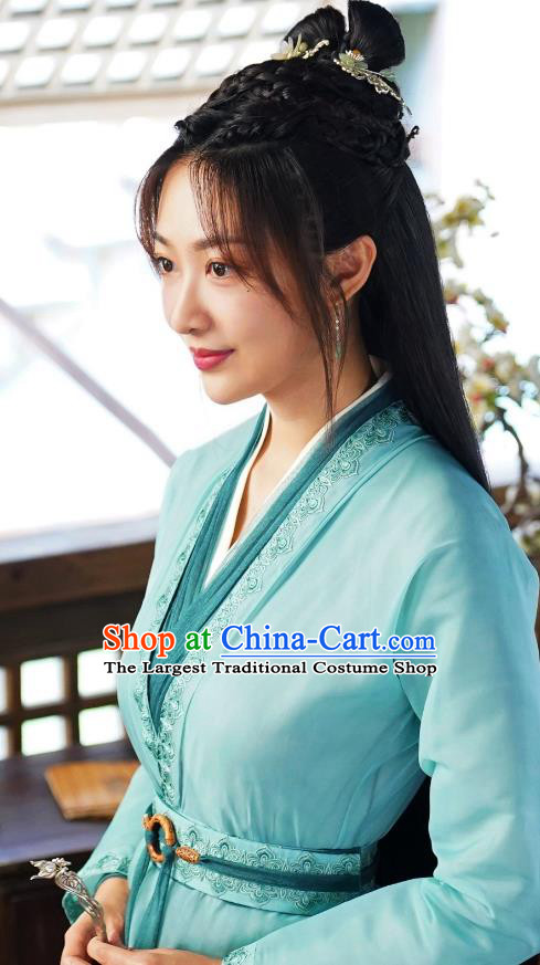 Chinese Ancient Swordswoman Clothing Xian Xia Drama Female Assassin Costumes TV Series Immortal Samsara Fu Shuang Blue Dress