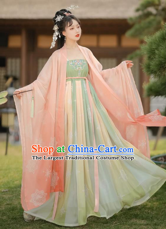 China Traditional Stage Show Hanfu Fashion Ancient Royal Princess Costumes Tang Dynasty Hezi Dresses Clothing