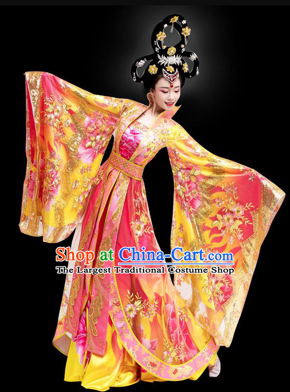China Ancient Empress Clothing Woman Stage Show Costume Tang Dynasty Queen Wu Zetian Costume