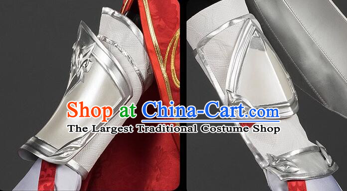 Top Handmade Cosplay Swordsman Clothing Jian Xia Qing Yuan Online Tian Ce Young Hero White Costumes Complete Set