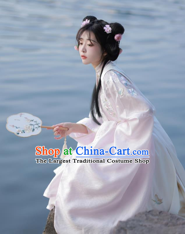 China Ming Dynasty Embroidered Clothing Traditional Female Hanfu Dress Ancient Noble Lady Costumes Complete Set