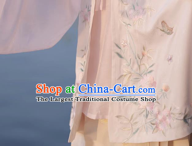 China Ming Dynasty Embroidered Clothing Traditional Female Hanfu Dress Ancient Noble Lady Costumes Complete Set